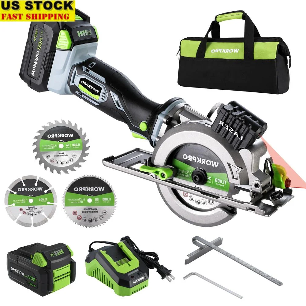 20V Cordless Compact Mini Circular Saw 4-1/2