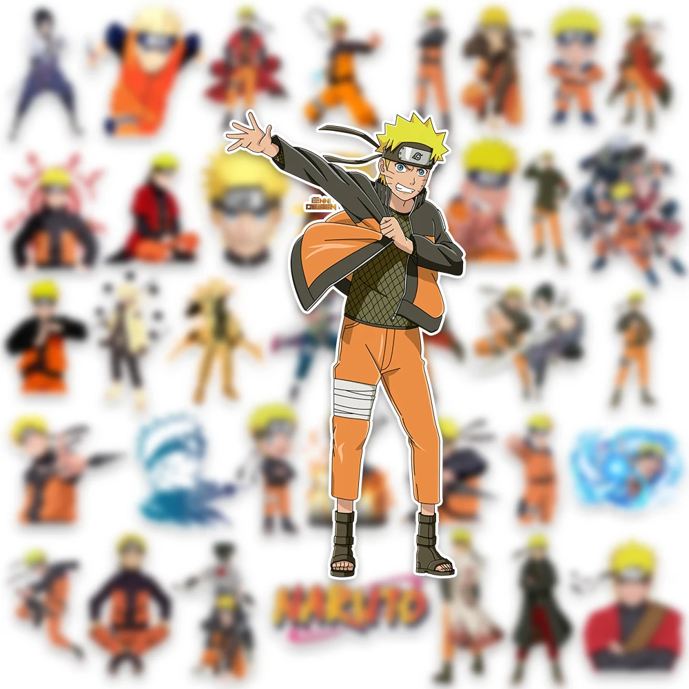 50 قطعة حقيبة ناروتو أنيمي ملصق الكتابة على الجدران اوتشيها ساسوكي اوزوماكي ناروتو الهاتف الغيتار المحمول دفتر لاصقة تزيين