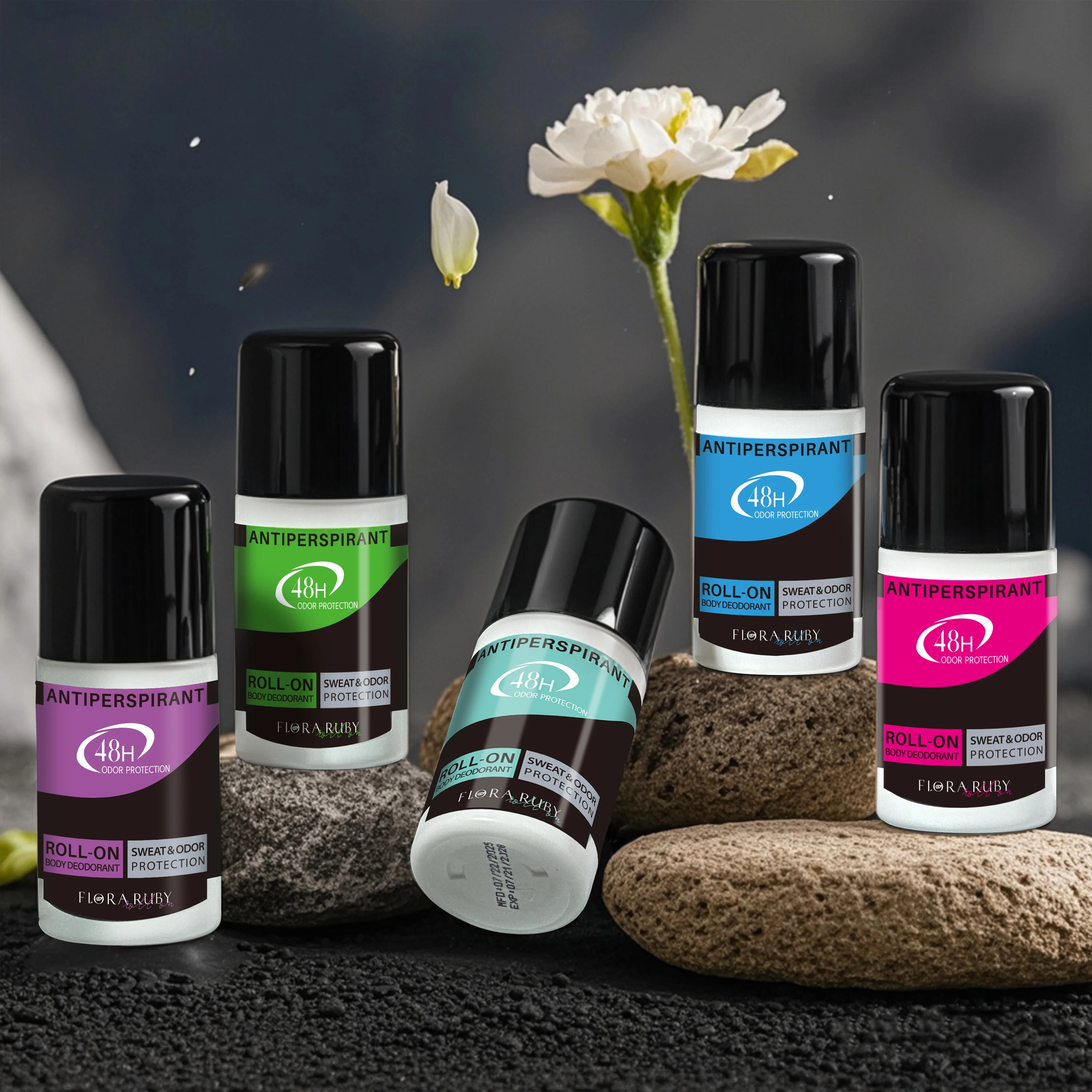 لفة مزيل العرق المضاد للتعرق من فلورا روبي على كل 50 مل/1.69 أونصة كبيرة، حماية خارجية لمدة 48 ساعة، عطر يدوم طويلاً، سهل الحمل #3