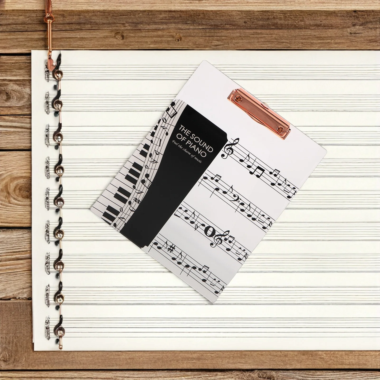 

Acrylic Music Binder Thickened Sheet Transparent Note Pattern Folder for Piano Choir Instrument Sheet Storage Music Score Binder