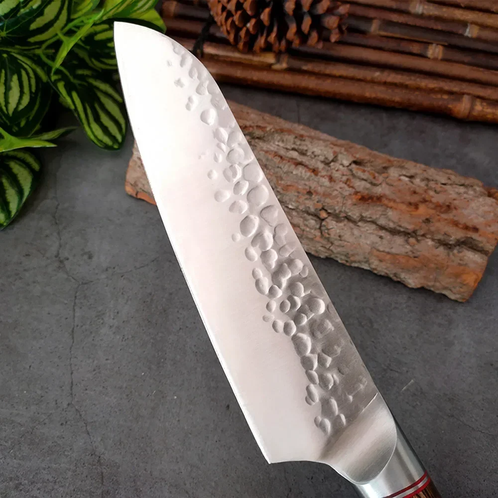 1-7pcs Japanese Knife Set High Carbon Steel Kitchen Chef Knife Meat Vegetable Fruit Cleaver Knife Hand Forged Kitchen Knives Set