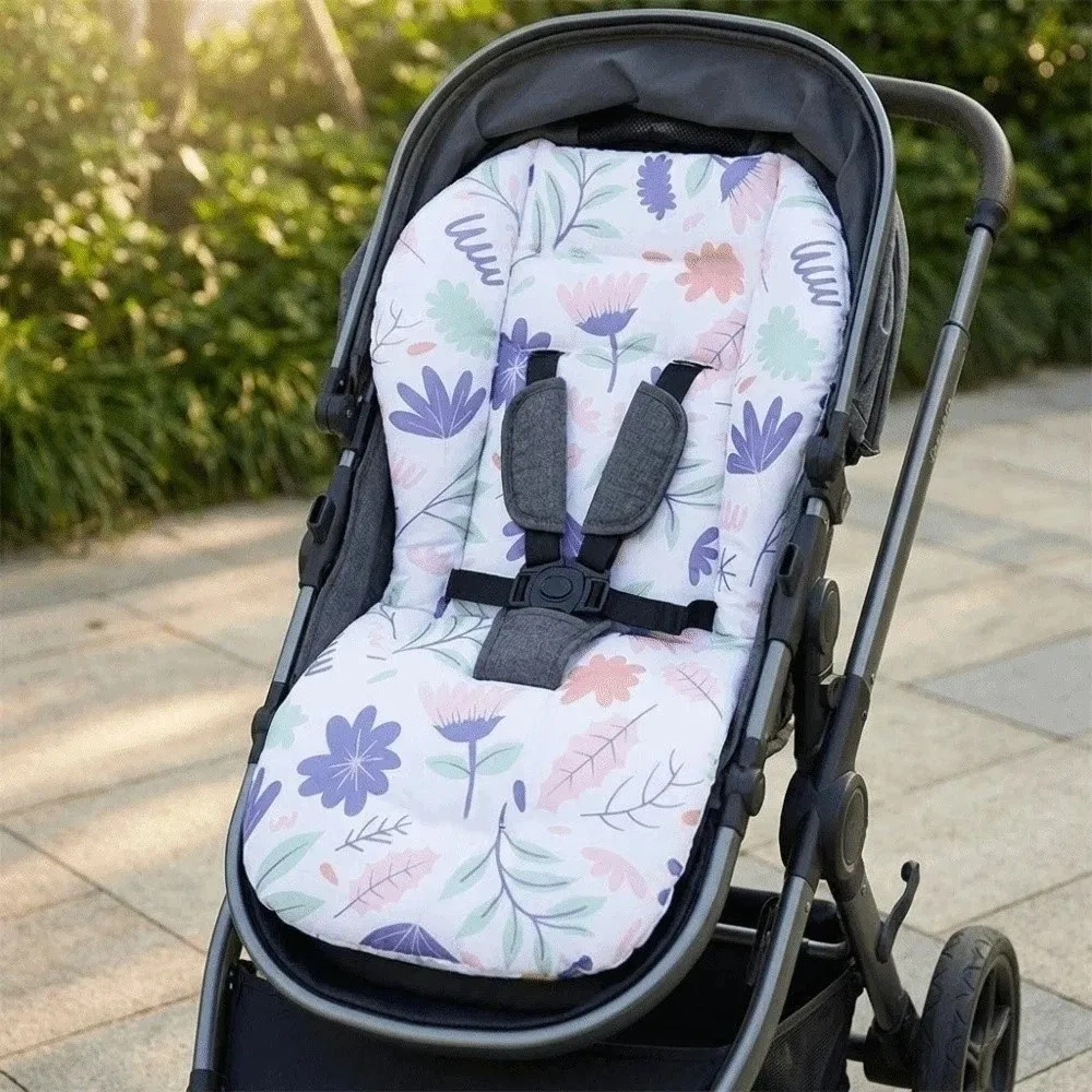 Cotton Material Baby Stroller Seat Cushion Cartoon Pattern All Seasons Dining Chair Cushions Breathable Comfortable