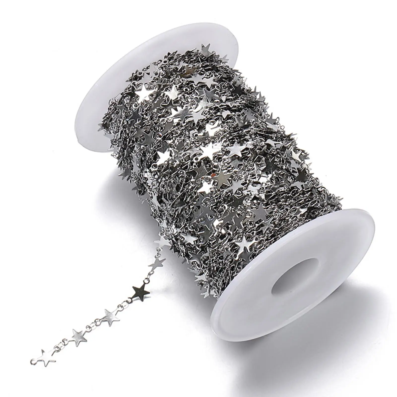 DIY Star Link Chain Stainless Steel for Jewelry Making Findings 1M Bulk Cable Chain Spool for Bracelet Necklace Pendant Earrings