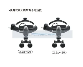 Head-mounted Magnifier Two Batteries Headlamp Oral Ear, Nose and Throat Five Senses Medical Examination