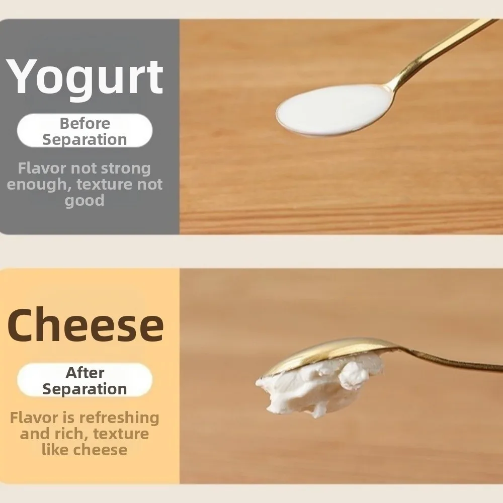 

Многоразовый сито для греческого йогурта, толстый кремовый сепаратор сыворотки для быстрого очистки с крышкой, самодельный фильтр для сыра, йогурта, изготовление сыра