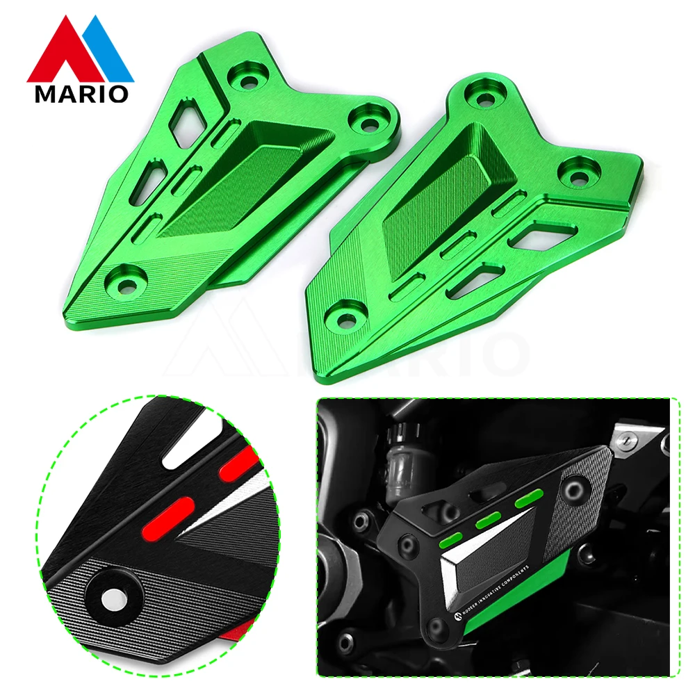 

Motorcycle Heel Plates Guard FootPeg Footrest Protector For Z900 Z 900 2018-2023 Z900SE 2022-2023