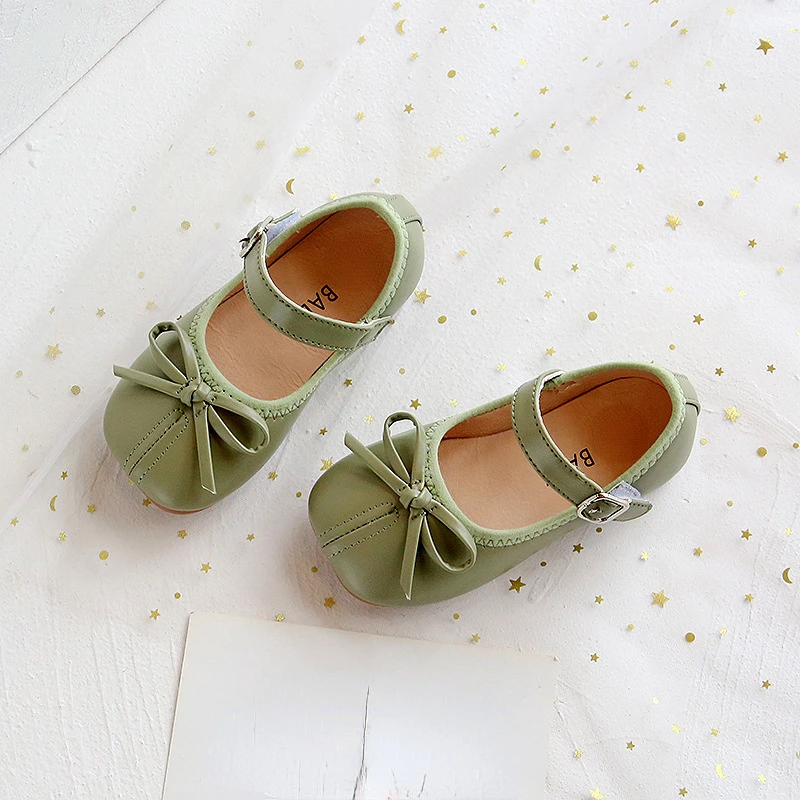 туфли Mary Janes Shoes Kid Leather Shoes 2023 Spring Cute Princess Shoes Soft Sole Baby Single Shoes Sweet Girl Shoes Kids Shoes