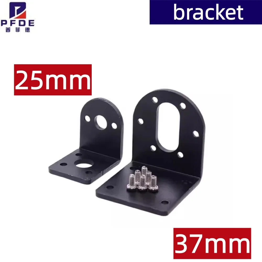 25mm/37mm Gear Motor Bracket/Support/Holder Aluminum Alloy L-Form Chassis/Base For JGA25-370/310 JGB37-550/545/520 DC Gear Motor