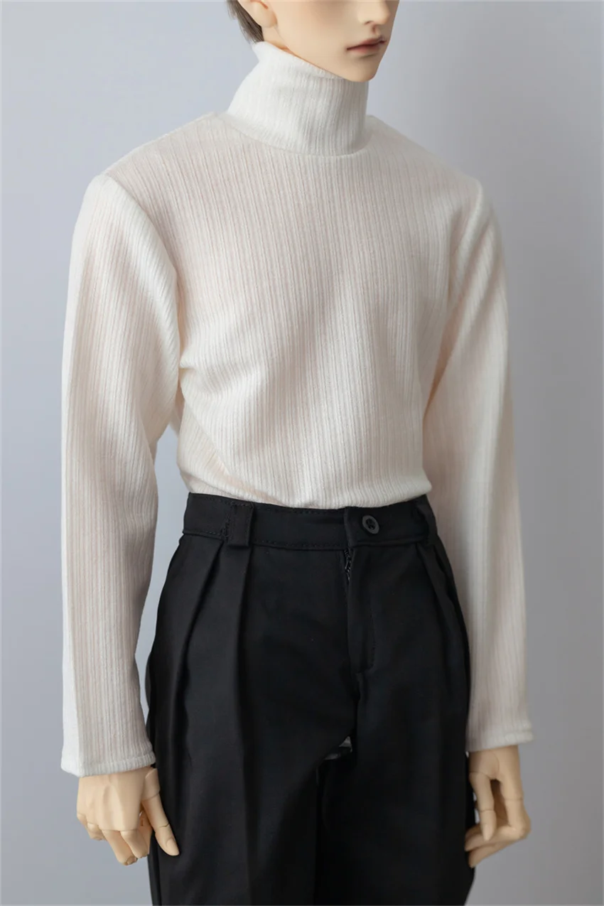 BJDドール服 1/3 1/4 ID75 おもちゃ 男の子 女の子 ハイネック ソフトベースシャツ グレー レッド ブラック インナーTシャツ デイリードールアクセサリー