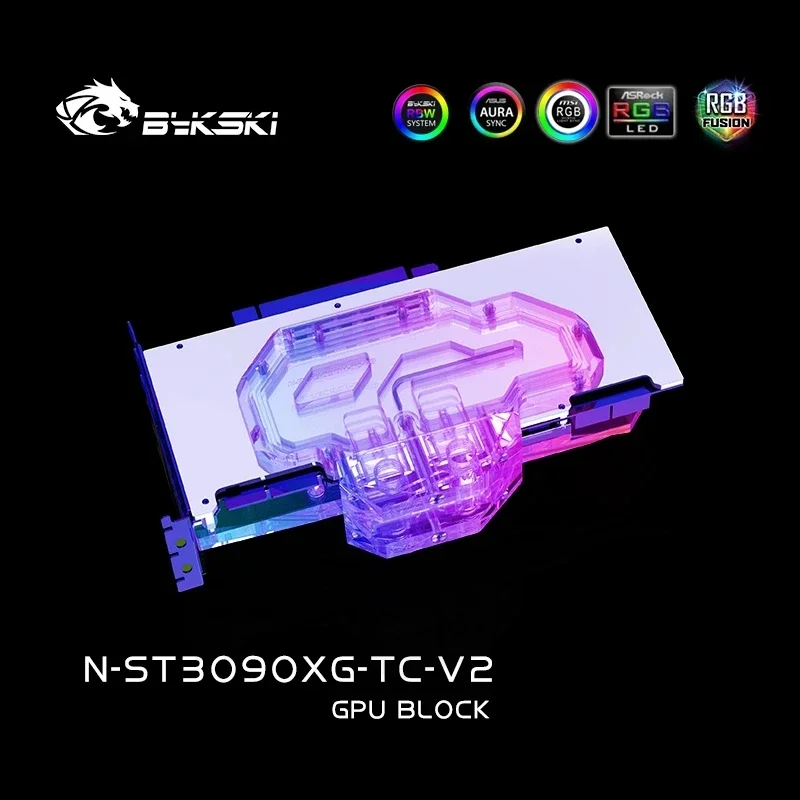 Imagem -04 - Bykski-bloco de Água para Zotac Rtx3080 3090 X-gaming oc Amp Holo Trinity Gpu Card Radiator Backplate Cooling Bloco de Cobre