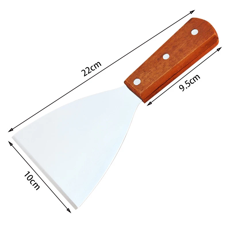 Stainless Steel Metal Spatula Turner Flat Burger Pancake Pizza Grill Flipper BBQ Baking Tools Teppanyaki Griddle Cooking Utensil