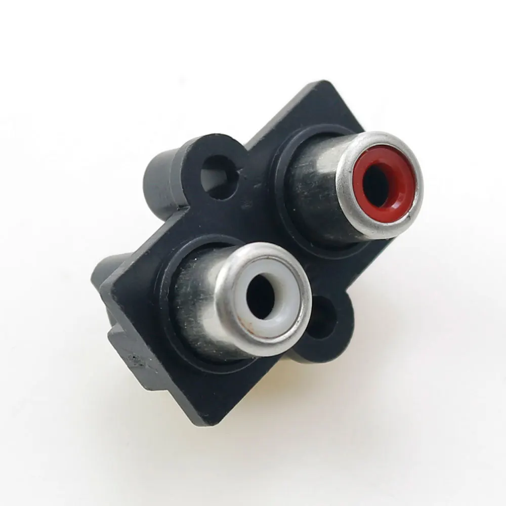 1Pcs 2/4 Holes RCA Female Stereo Socket Connector Lotus Row Amplifier Interface AV Audio Video Input Signal Connection