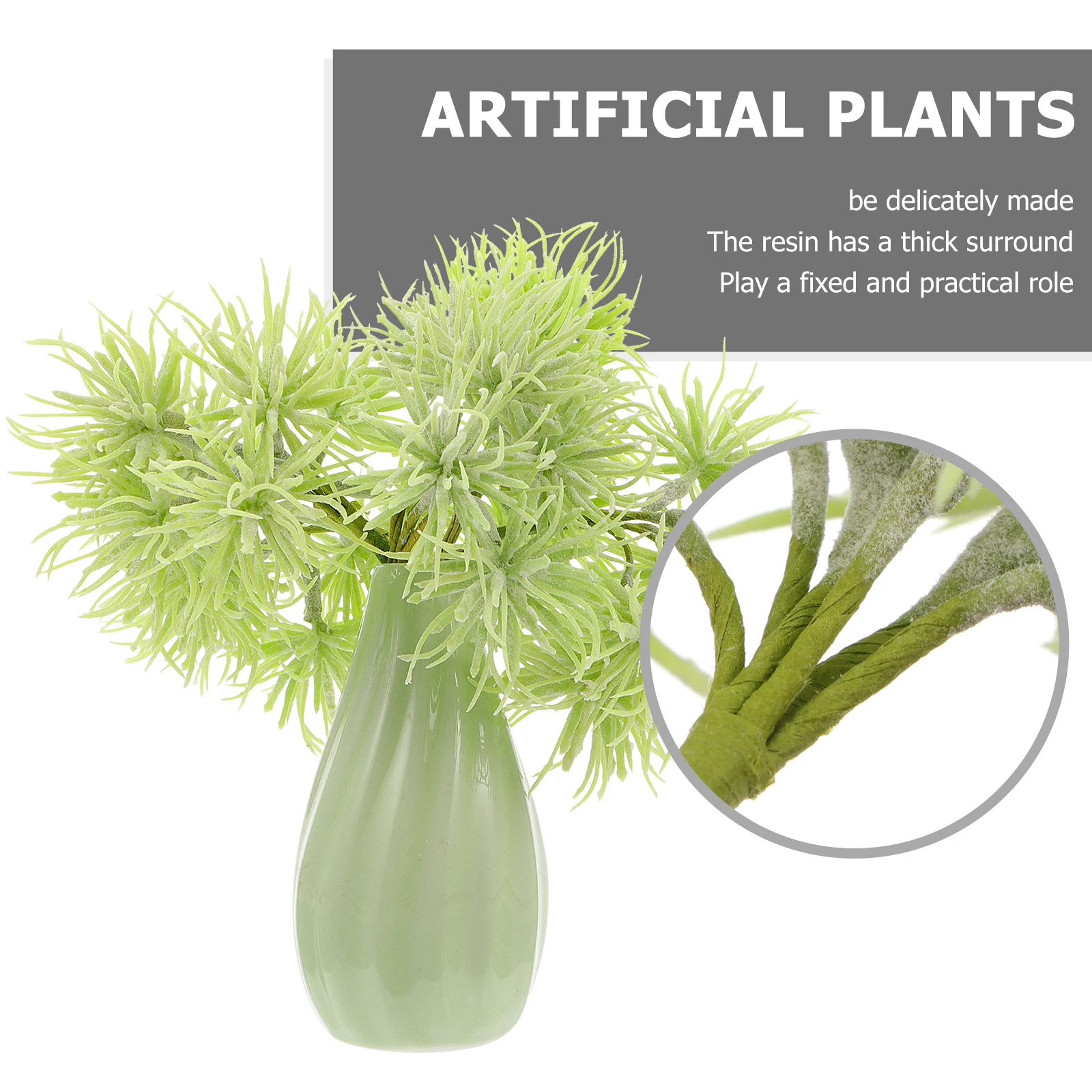 

5pcs Artificial Flower Fake Green Leaves Vase Plants Plastic Iron Wire Realistic Simulation Faux Greenery Branches Home Party