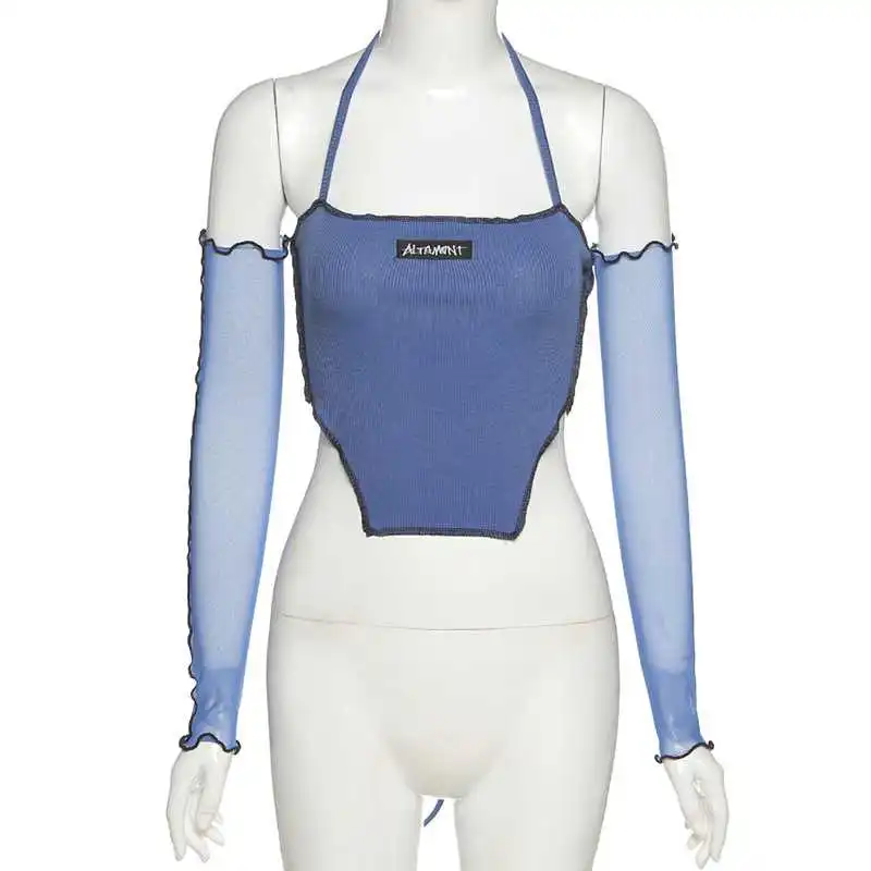 Basique doux fronde culture hauts femmes T-irt Faion t-shirt décontracté-quarts Sve Cleanfit h-ape lin mélange Ciwalk Dr