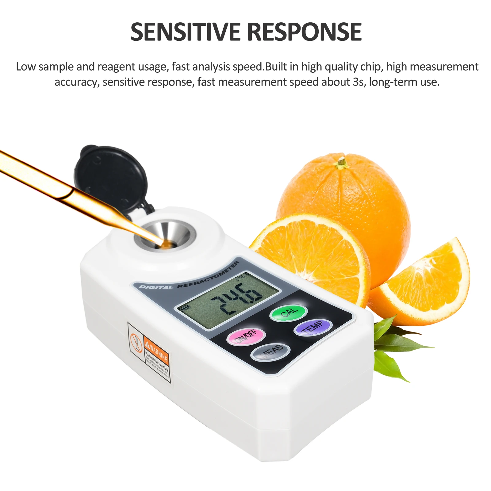 Refractómetro Brix Digital LCD de EMSZ-J, refractómetro de miel, Detector de concentración de azúcar, compensación automática de temperatura Brix