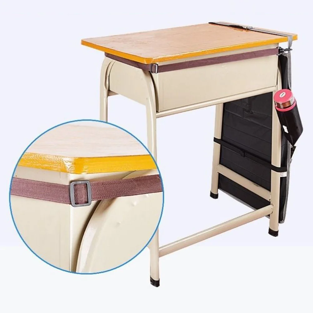 Sac suspendu de bureau, organisateur noir renforcé pour livres, papeterie, bouteille d'eau de grande capacité, conception multicouche pour étudiant