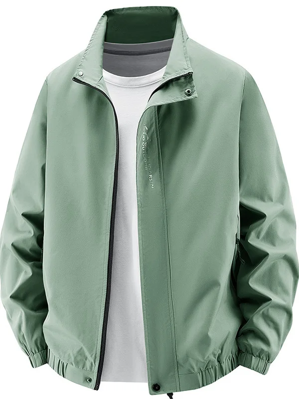 الرجال فضفاضة تناسب رقيقة Jaet الخريف الشتاء حجم كبير الوقوف طوق معطف عادية Sle طويلة Sve ألياف البوليستر M ملابس خارجية