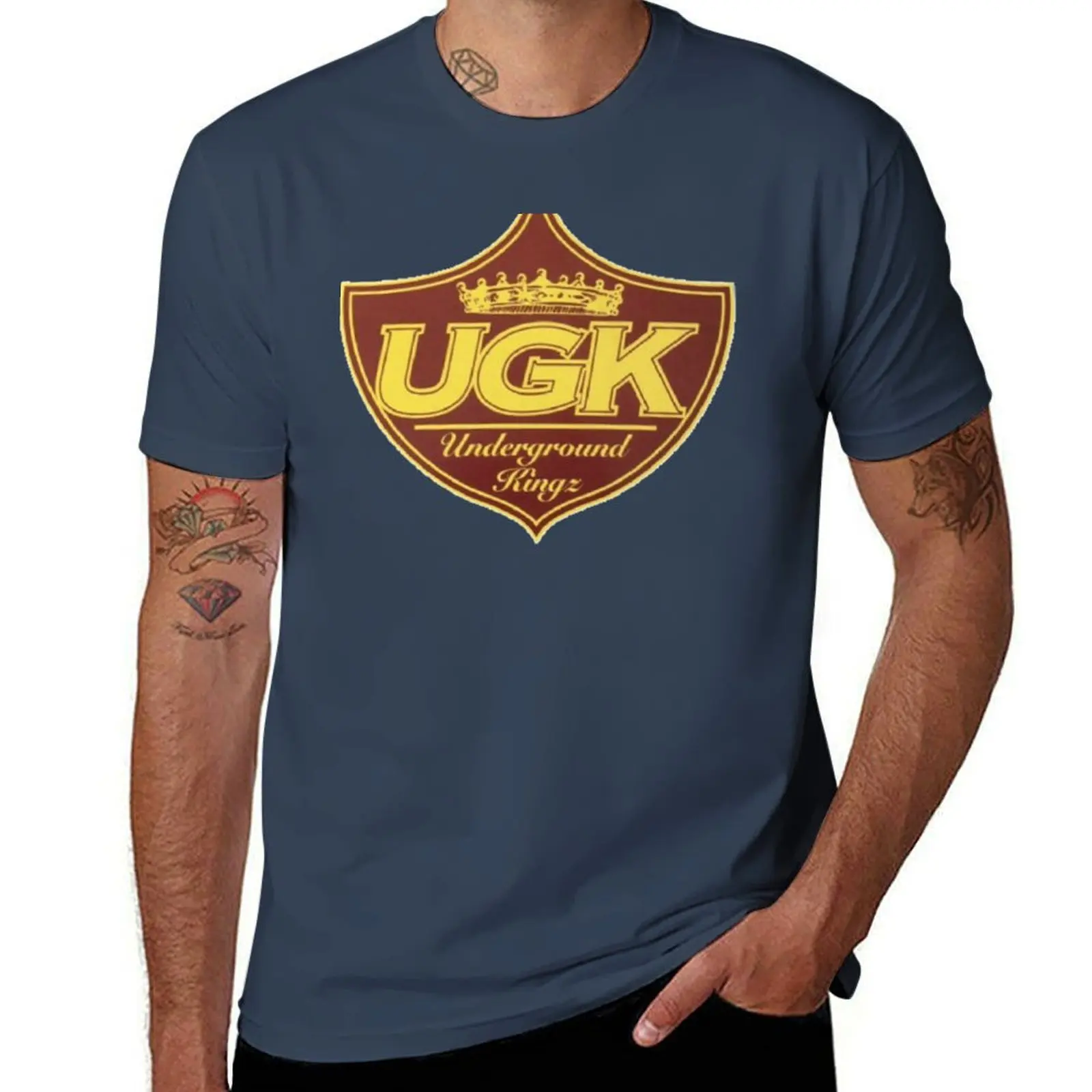 

ugk, underground kingz logo, pimp c Classic T-Shirt Fitness Quick Dry Short Sleeve Top