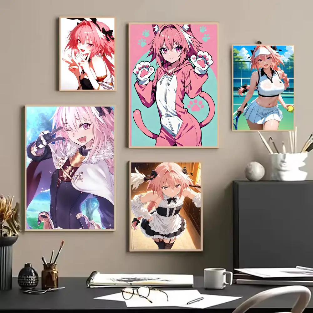 Mythic Ornate F-Fate Apocrypha Holy Grail War Anime Style Poster Painting Wall Art for Living Room Home Gifts Decor Mural