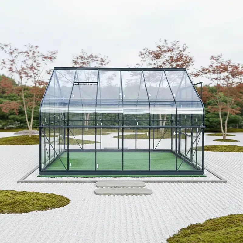 New Style Professional Weather Resistant Easy Assembly Quick Install Ultra Strong Arched Roof 6mm Tempered Glass Greenhouse