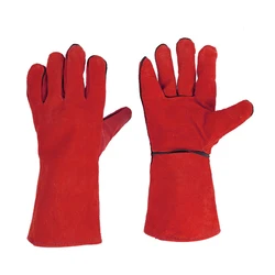 Welding Gloves Leather Flame Retardant Gloves Welding High Temperature Proof Anti-cut Woodstove Fireplace Barbecue Baking Campin