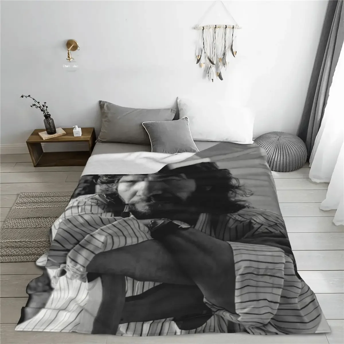 Warm Soft Blankets Travel Office Island Shrimp Flamenco Singer Throw Blanket Musician Flannel Bedspread Chair Sofa Bed Cover