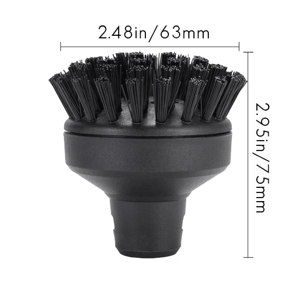 Rascador de boquilla para ventana, cepillo redondo para Karcher SC1 SC2 SC3 SC4 SC5 para Limpiador de vapor, cepillos barredora 2.863-025.0