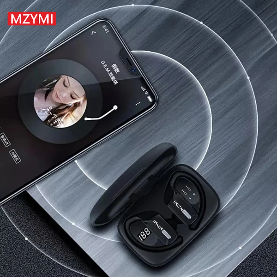 MZYMI-Écouteurs intra-auriculaires sans fil Bluetooth T17, oreillettes étanches, casque de jeu, écouteurs de sport, 48 heures de lecture