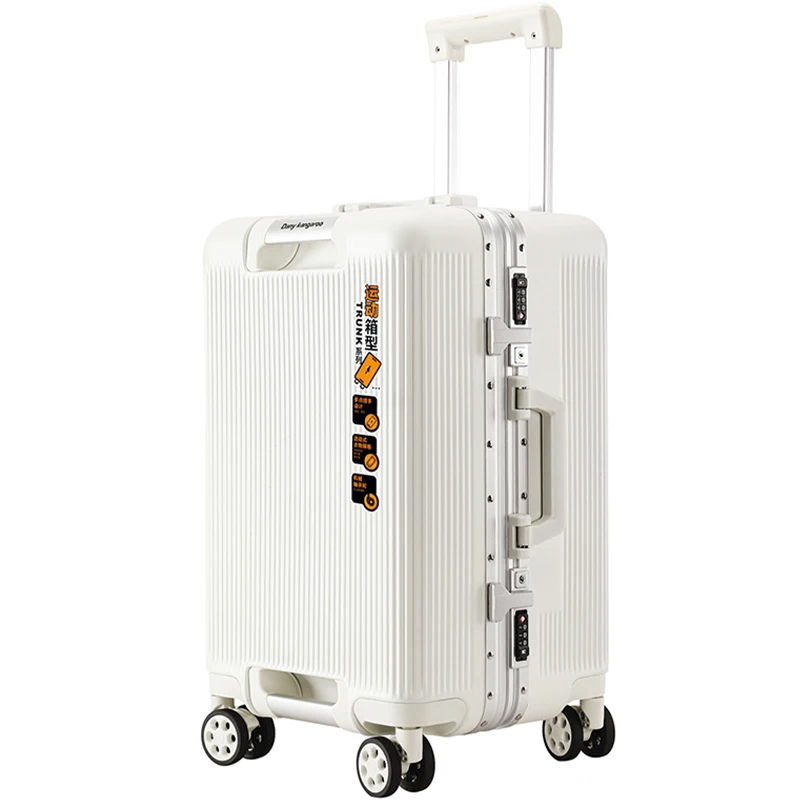 حقيبة سفر سميكة إطار من الألومنيوم كلمة المرور حقيبة أمتعة للجنسين 20-26 بوصة حقيبة حمل مع عجلات صامتة