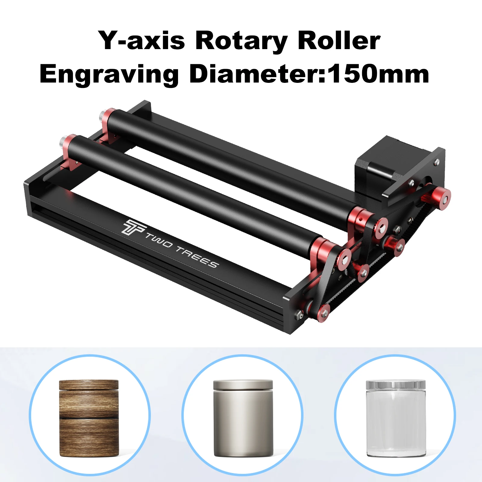 Twotrees Laser Engraving Machine Y-axis Rotary Roller TR3 Engraving Module for Engraving Cylindrical Objects Cans