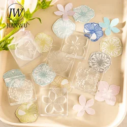 JIANWU Bloom for You Series Vintage Flower Material Acrylic Silicone Stamp Creative DIY Journal Student Supplies Stationery