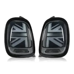 VLAND JCW Union Jack LED Tail Lights Smoked Lens w/ Sequential Turn Signal for MINI Cooper F55 F56 F57 14-20