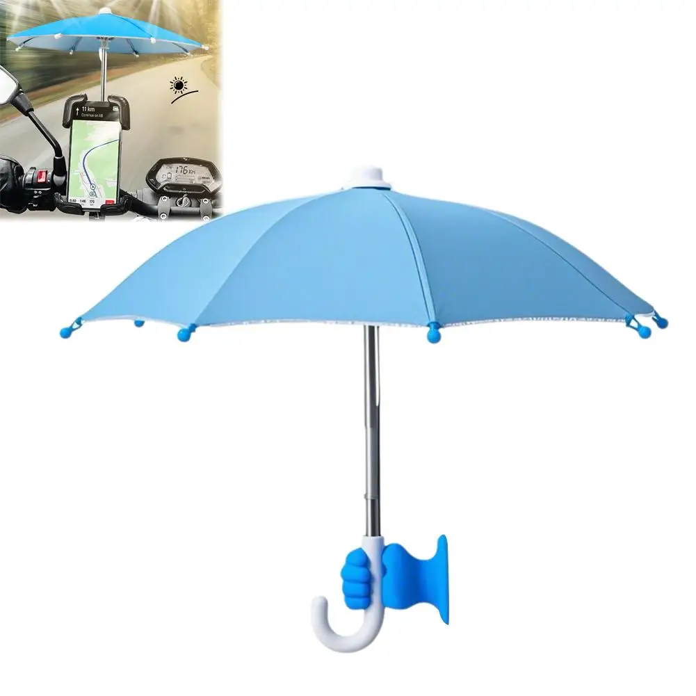 

Mini Umbrella For Phone With Suction Cup Holder, Outdoor Anti- Sunshade Cover Mobile Phone Umbrella Phone Access J4w3