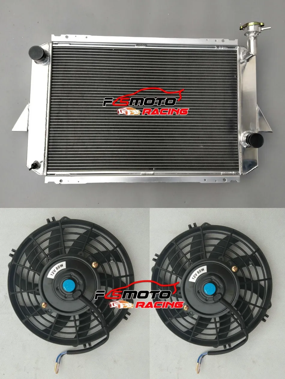Aluminum Radiator + Fan For NISSAN Patrol MQ 2.8 LTR Petrol 1980 1981 1982 1983 1984 1985 1986 1987 MT