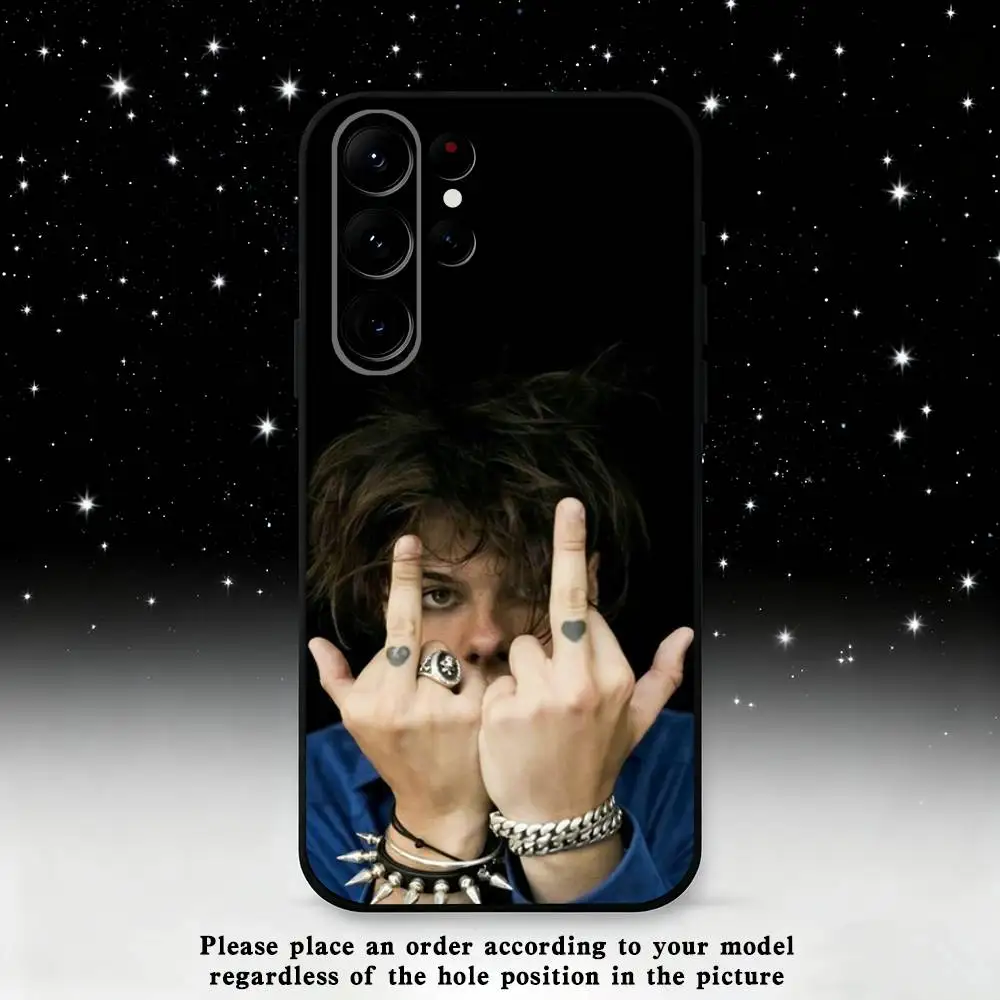 R-Rock Y-Yungblud Phone Case For Samsung S25,S24 Ultra,S20,S30 plus,S22 plus,S23,S30 Ultra 5G Silicone Black Shell