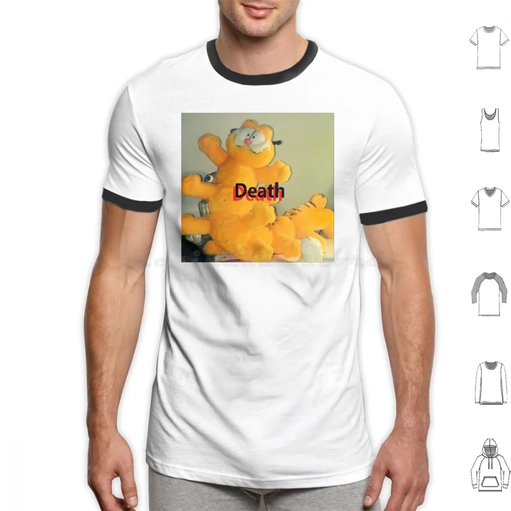 Death T Shirt 6Xl Cotton Cool Tee Garfeild Meme Cursed Cursed Images Cursed Meme Cursed Image Weirdcore Oddcore Strangecore