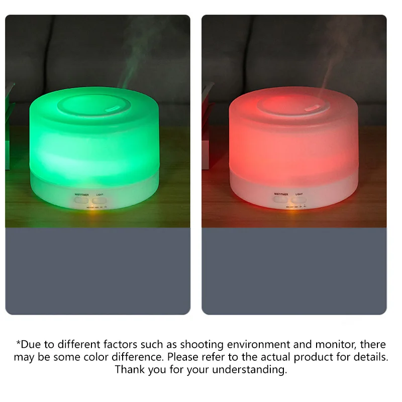 Difusor Aromatizador Ultrassônico 500ml 7 Cores LED Controle Remoto