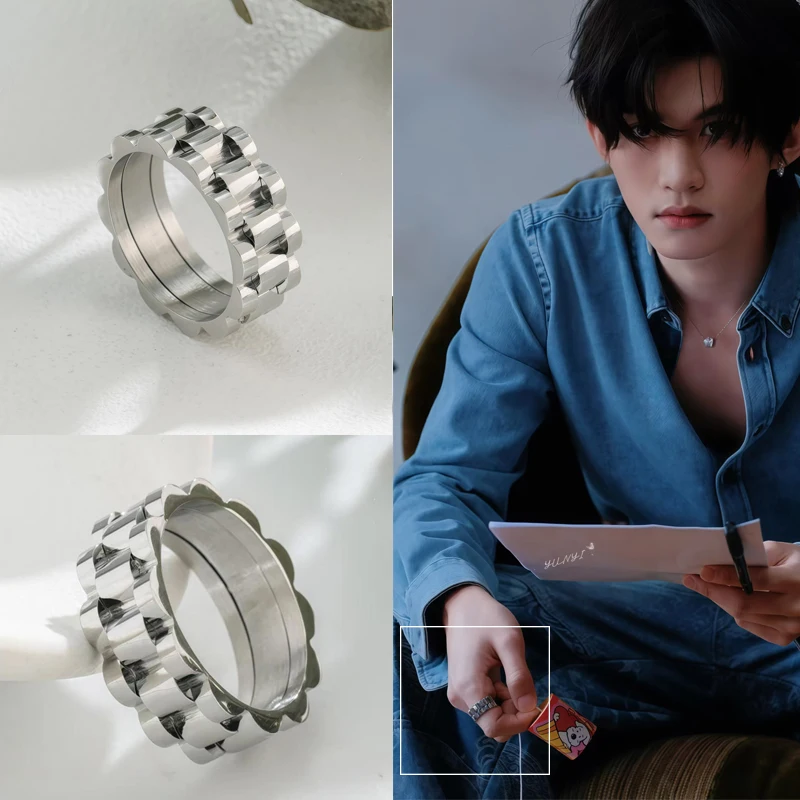 

Кольцо Cloud Flag Ring из титановой стали с толстым ободком для женщин и мужчин, модное кольцо в минималистском стиле, аксессуар для пальца