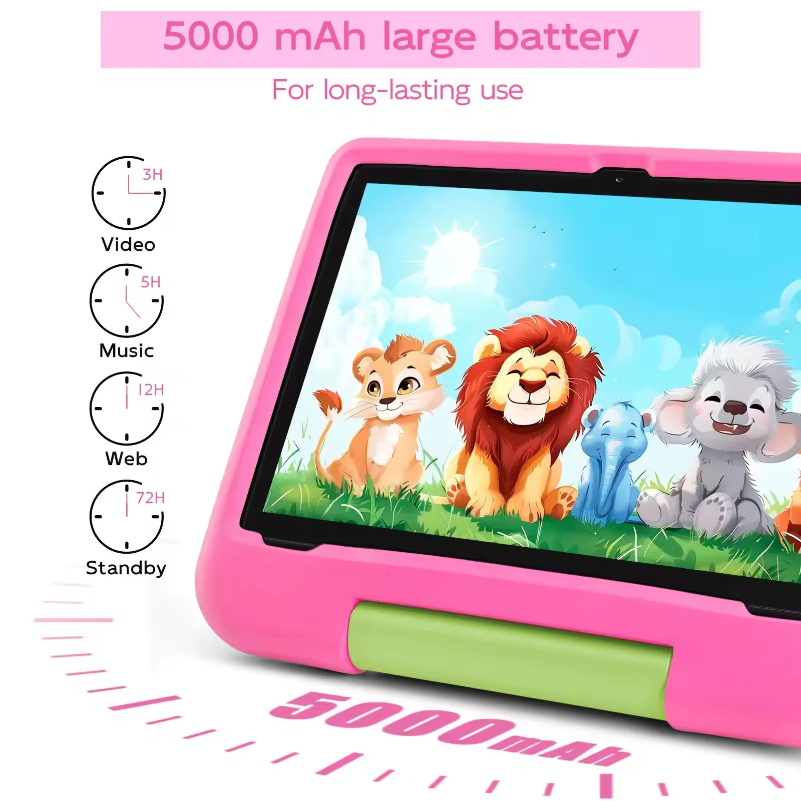 Paitanry Tablet Android 2026,10.1 inch Kids Tableta Android 15 with Wifi Octa Core 8GB RAM+64GB ROM 5000mAh For Study Education