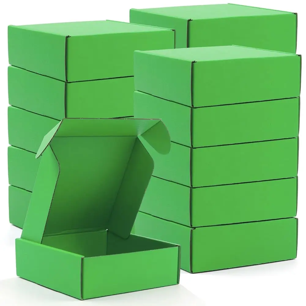 

Картонные коробки, 15 штук, почтовые коробки 6x6x2, перерабатываемые почтовые коробки, цветные гофрированные картонные коробки, маленькие коробки для хранения