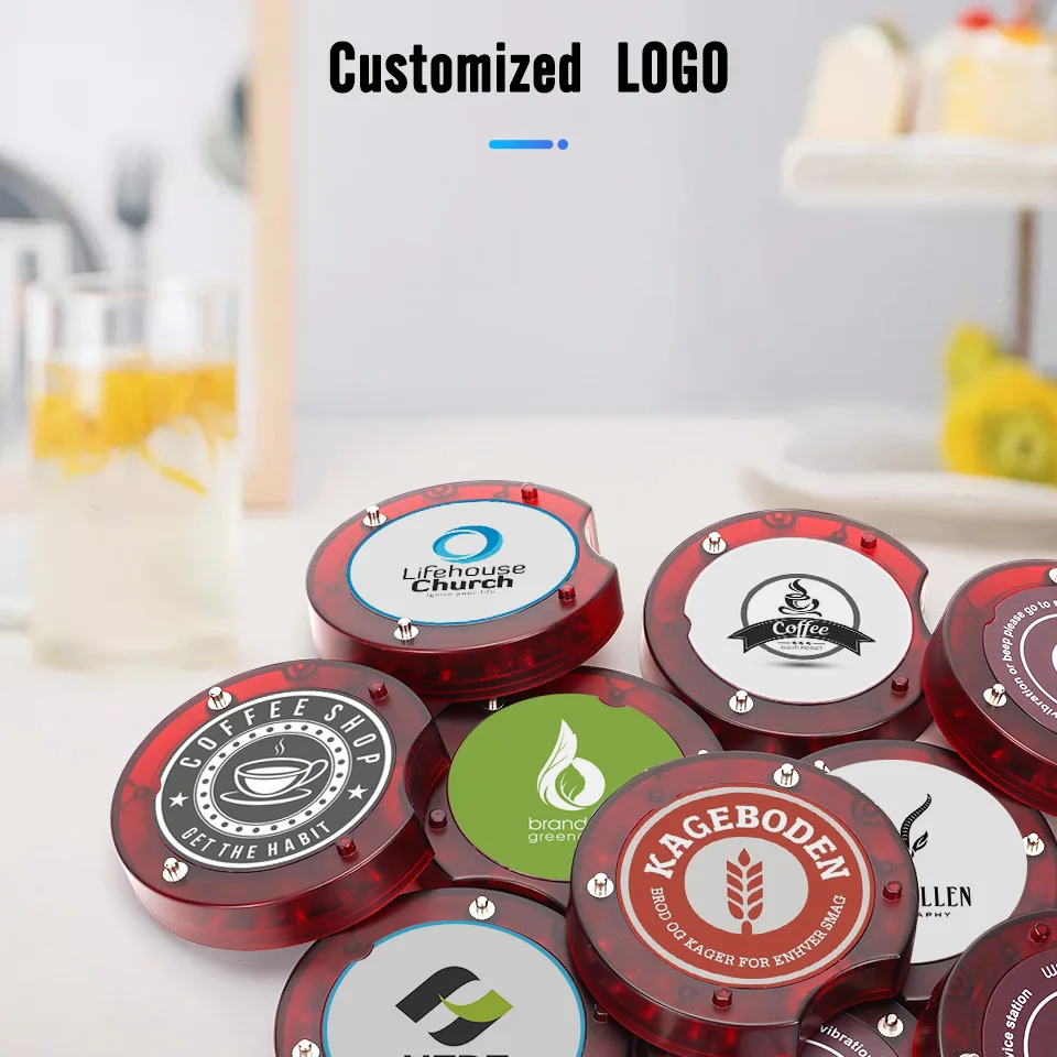 Retekess 10PCs Pager Buzzers +1 Charging Base For TD165 Restaurant Pager Wireless Calling System For Coffee Church Clinic