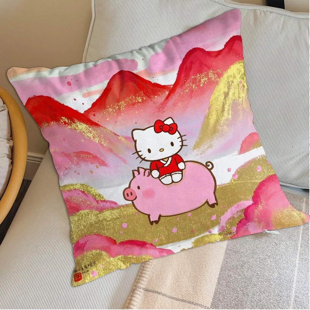 Kawaii H-Hellokityes كيس وسادة النوم سادات الزخرفية جديد عيد الميلاد الديكور 2026 وسادة الزينة ديكورات المنزل #5