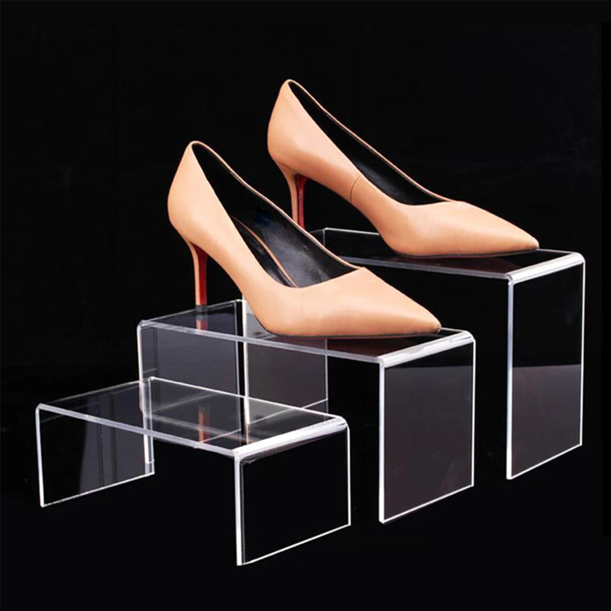 

3/6/9Pcs Clear Acrylic Display Stand Jewelry Display Shelf Cupcake Stand Showcase Fixtures for Candy Dessert Figures Collections