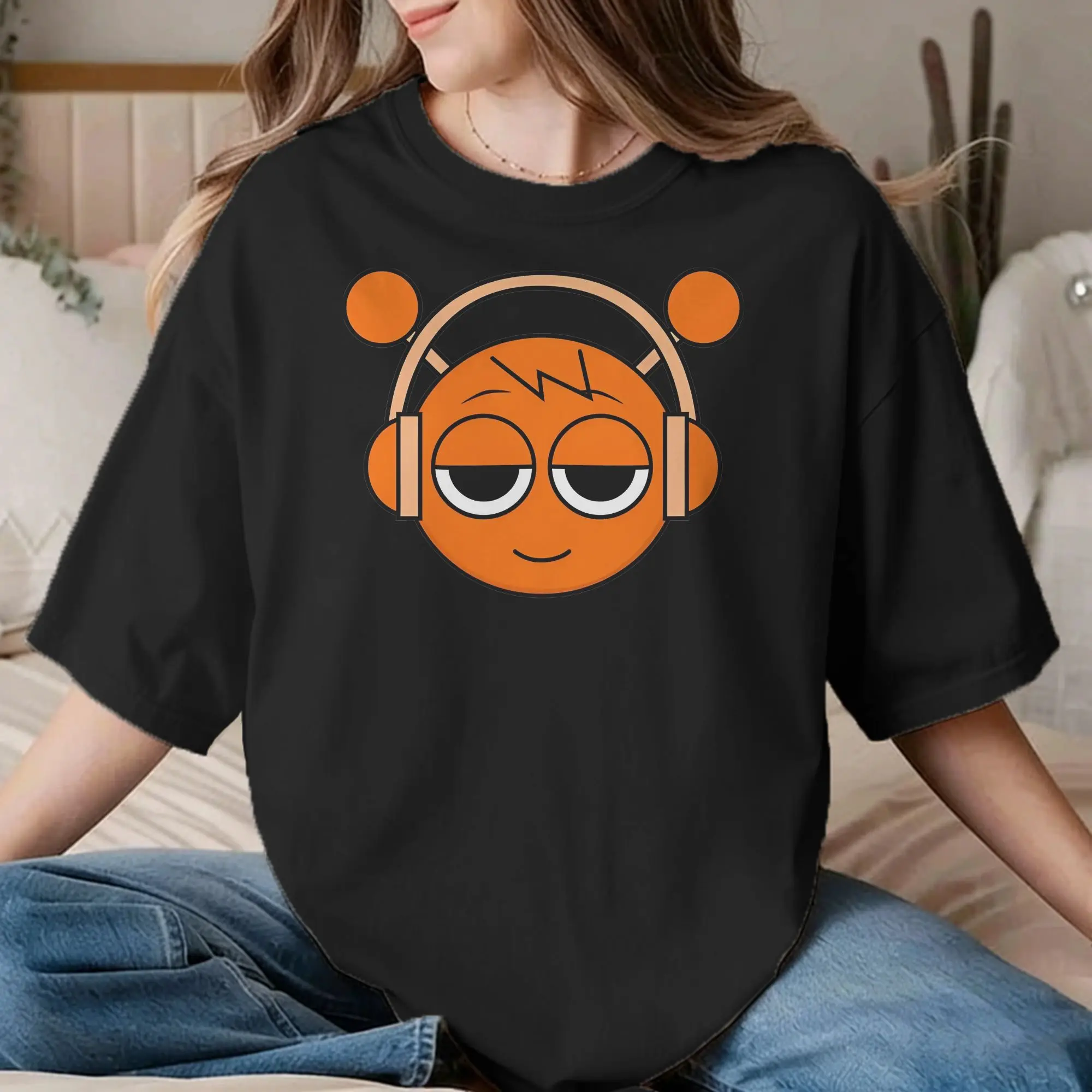 Sprunki Happy Oren Head for Men Women T Shirts Game Casual Tees Short Sleeve Round Collar T-Shirt Pure Cotton Original Clothes