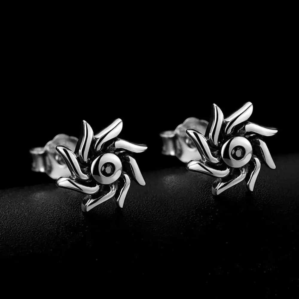 

Punk Daily Copper Sun Street Wear Solid Color Korean Earrings Men Jewelry Fashion Design Polaris Stud Earrings