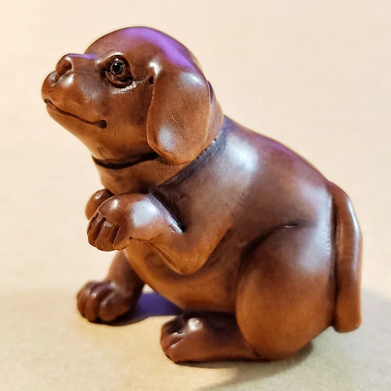 

Y8357 - 20 лет, 2 дюйма, резьба вручную, ящик, Netsuke: Lovely Dog