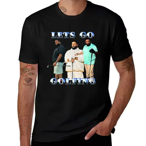 Men's Cotton Short Sleeve T-Shirt DJ Khaled Let's Go Golfing Graphic Print Casual Tee