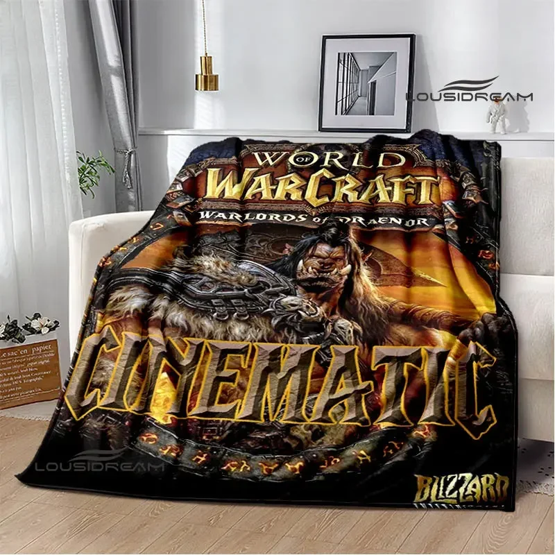 Game World of Warcraft Printed Blanket Kids Warm Flannel Soft and Comfortable Blankets Home travel blanket birthday gift