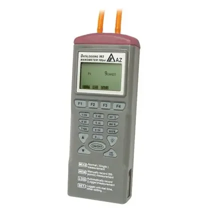 AZ9635 Digital Differential Pressure Datalogger Tester Meter Manometer with Software 11 Measuring Units