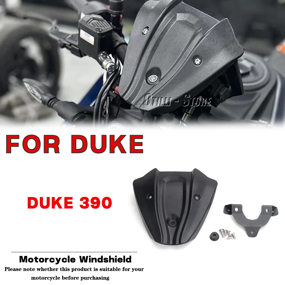 

Motorcycle modification accessories For KTM 390 Duke 2024 New Black Windshield Wind Deflector Windscreen Visor Kit